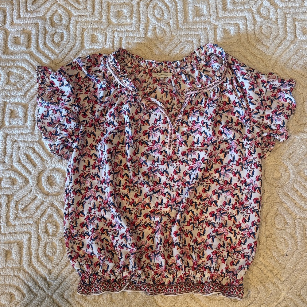 Max Studio Multicolor Floral Blouse
